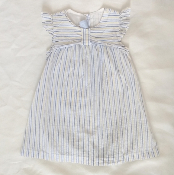 Bella Bliss Girls Striped Bow Cotton  Summer Dress 5 - Picture 1 of 5